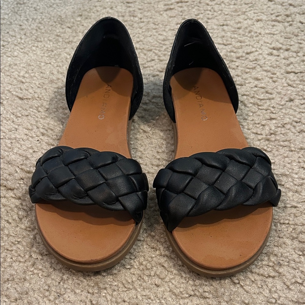 Chic Black Braided Sandals